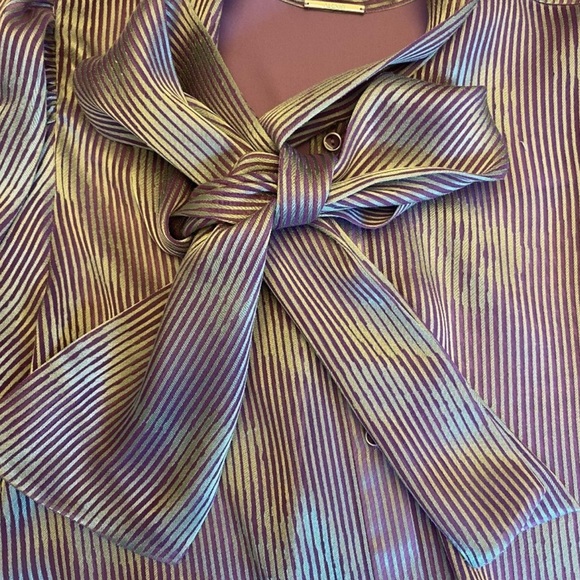 BNWOT $498 ALEXIS Tonal Floral FRANCISCA Blouse Lilac Sheen - Picture 7 of 16